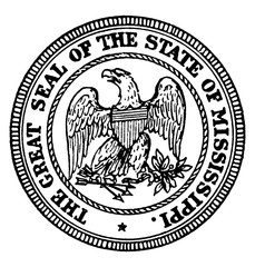 Wall Mural - The Great Seal of the State of Mississippi, vintage illustration