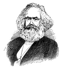 Wall Mural - karl marx, vintage illustration