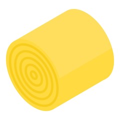 Canvas Print - Wheat roll icon. Isometric of wheat roll vector icon for web design isolated on white background