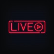 Live Neon Signs Style Text vector