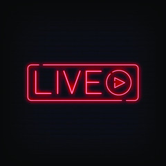 Wall Mural - Live Neon Signs Style Text vector