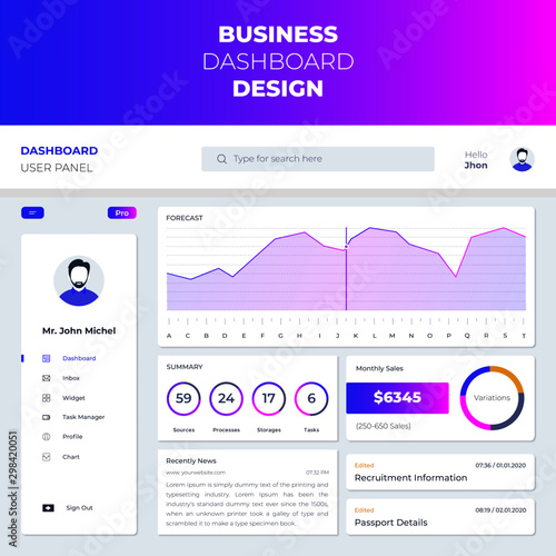 Business Website Dashboard Design Kaufen Sie Diese Vektorgrafik Und Finden Sie Ahnliche Vektorgrafiken Auf Adobe Stock Adobe Stock