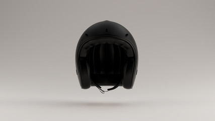 Wall Mural - black motorcycle helmet open faced 3d illustration 3d render