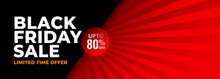Black Friday Red And Black Abstract Banner Design