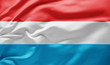 Waving national flag of Luxembourg