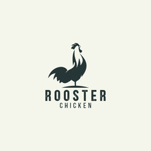 Rooster Silhouette Logo Design