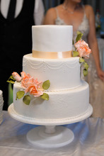 White Wedding Cake Isolated