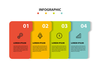 Wall Mural - set of timeline infographic 5 step icons