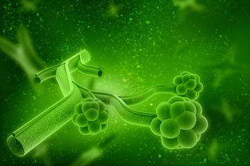 Wall Mural - synapse and neuron cells sending electrical chemical signals. 3d rendering