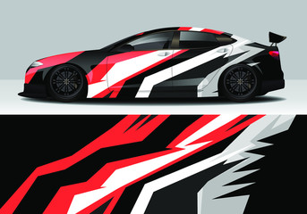 Wall Mural - Modern sporty abstract car wrap design