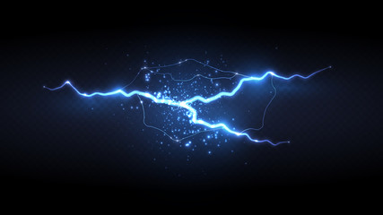 Wall Mural - abstract blue storm grid