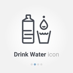 Wall Mural - Drink water vector icon