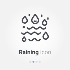 Wall Mural - Raining vector icon