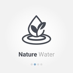 Wall Mural - Natural water vector icon