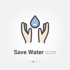 Wall Mural - Conserve water vector icon