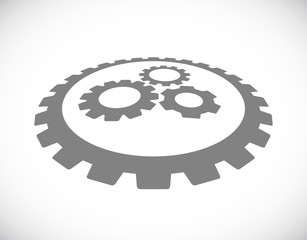 Wall Mural - gears teamwork concept icon