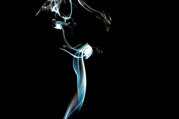 Smoke on a black background. Abstraction.