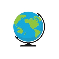 Wall Mural - flat planet earth icon. vector illustration for web banner, web and mobile,
