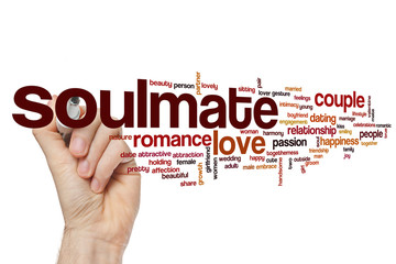 Wall Mural - Soulmate word cloud