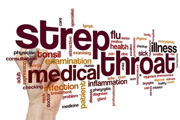 Wall Mural - Strep throat word cloud