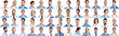 © New Africa - Collage of people in uniforms on white background. Medical staff