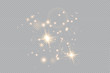 Merry Christmas. golden fire on a transparent background, golden dusty stars. vector illustrator