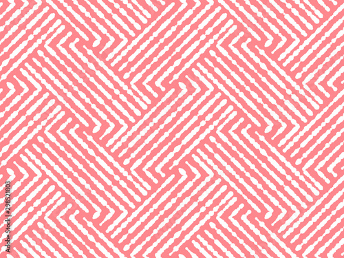 Dekoracja na wymiar  abstrakcyjny-wzor-geometryczny-w-paski-linie-bezszwowe-tlo-bialy-i-rozowy