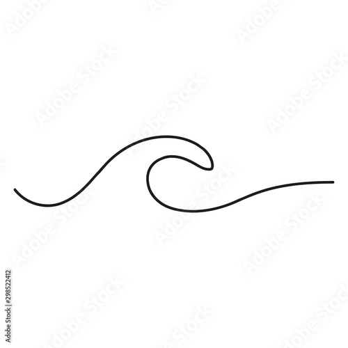 Water Wave Icon - Isolated On White Background. Vector Illustration, Graphic ...