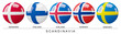 Scandinavia Flag Balls (Sweden, Norway, Finland, Denmark, Iceland)