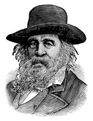 Wall Mural - walt whitman, vintage illustration