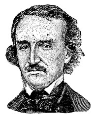 Wall Mural - edgar allan poe, vintage illustration