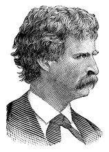 Mark Twain, Vintage Illustration