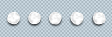 Vector Set Of Realistic Isolated Snowballs For Template Decoration And Layout On The Transparent Background. Concept Of Merry Christmas And Happy New Year.