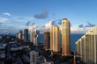 © bydronevideos - Aerial view of seascape sunset. Sunny Isles, Miami, United States. Great landscape. Vacation travel. Tropical travel.