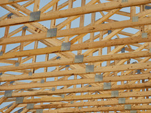 Construction Carpentry Roof Trusses Raised Center