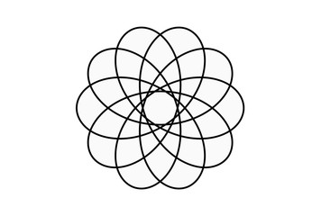 Spirograph abstract shape model illustration