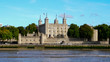 tower london from across the river thames in london