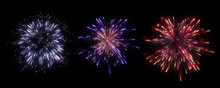 Colorful Firework On Midnight Sky