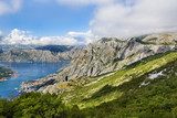 Fototapeta Do pokoju - fiord w Czarnogórze, góry i morze Adriatyckie