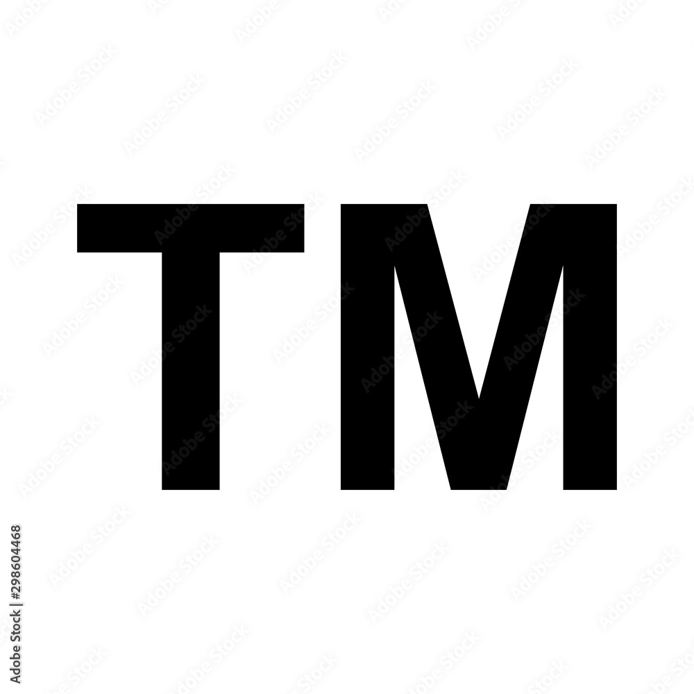Tm Sign Rack Trade mark icon symbol. TM sign trademark vector black law Stock Vector ...