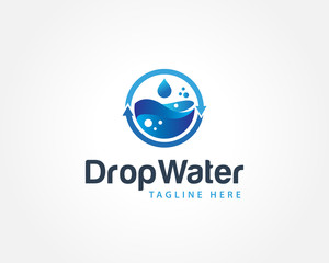 Wall Mural - Ecology logo, Water Drop Logo, Water Drop Design Vector Template vector illustration