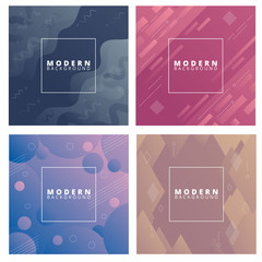 background modern poster wallpaper minimal flat abstract gradient set collection vector graphic design