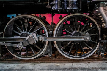 Old Iron Wheels on an Antique Train