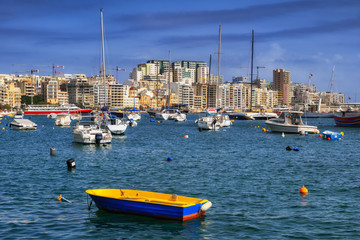 Wall Mural - Sliema Town Skyline in Malta