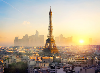 Wall Mural - Eiffel Tower and La Defense