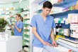 © JackF - Man pharmacist is searching medicines on shelves