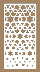 Poster - Cnc geometric template. Ratio 1:2. Laser pattern. Room partition screen and vector panel for laser cutting. Modern gradient design