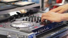 Hands On DJ Sound Console In 4k Slow Motion 60fps