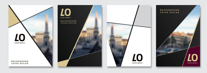 Wall Mural - vector cover design. flyer, presentation, brochure layout. banner, modernist poster design. city blu