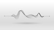 Wireframe sound mixer wave background